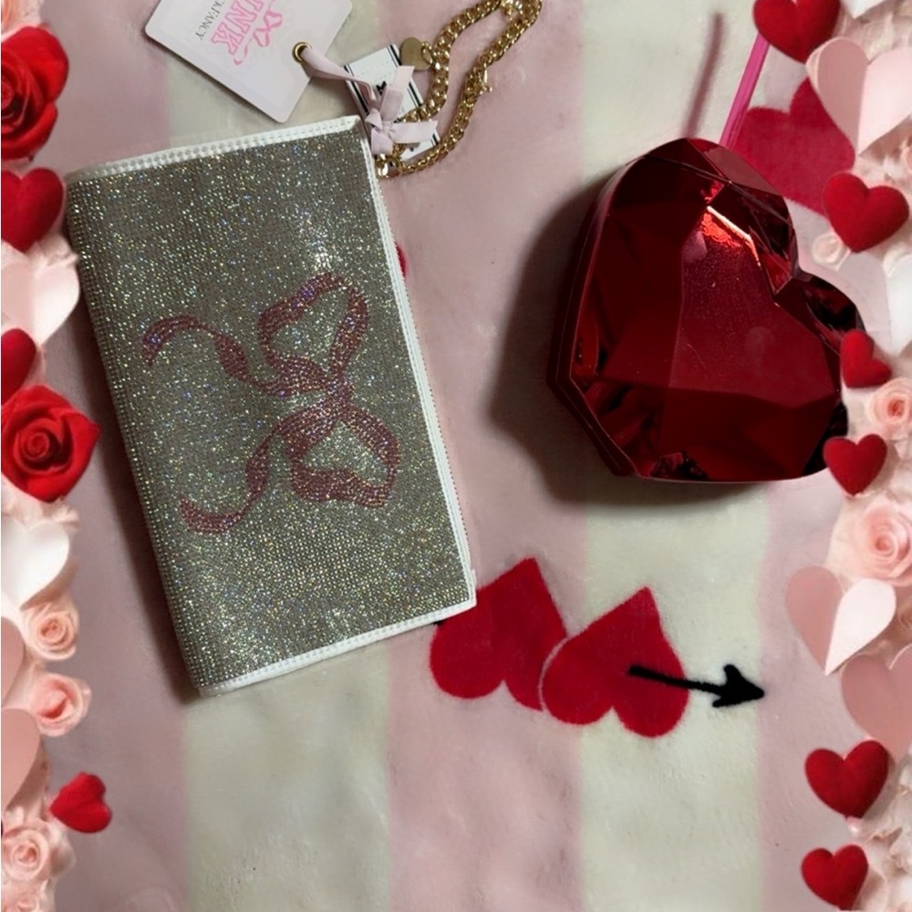 PINK Victoria's Secret Silver and Gold Chain Wallet